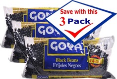Goya Dry Black Beans 14 Oz Pack of 3